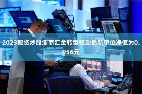 2023配资炒股浙商汇金转型驱动最新单位净值为0.956元