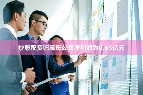 炒股配资归属母公司净利润为0.63亿元
