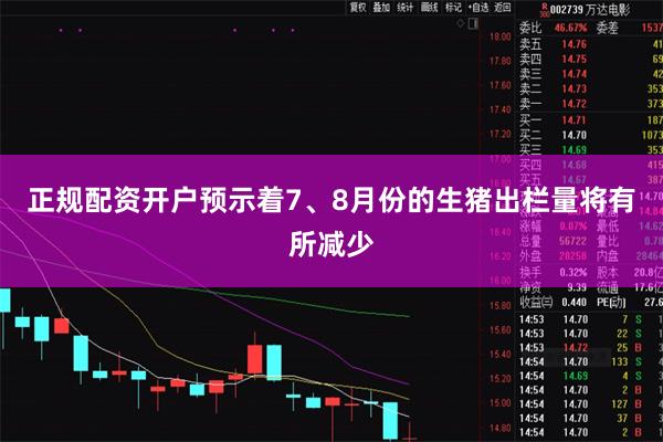 正规配资开户预示着7、8月份的生猪出栏量将有所减少